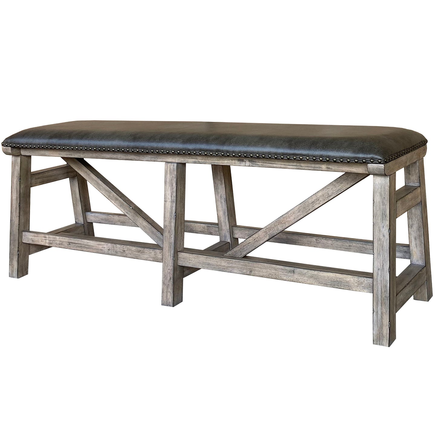 Lodge Dining - Upholstered Counter Bench - Siltstone