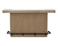 Escape - Dining Bar With 2 Upholstered Swivel Barstools - Glazed Natural Oak / Black Metal Trim