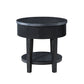 Tate - Round One Drawer End Table - Black
