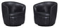 Barolo - 100% Italian Leather Swivel Club Chair (Set of 2)