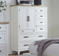 Americana Modern Bedroom - 7 Drawer Door Chest With Workstation - Cotton