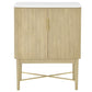 Vida - Marble Top Wine Cabinet - White