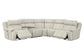 Sausalito - 6 Piece Modular Zero Gravity Power Reclining Sectional With Power Adjustable Headrests - Platinum Envy