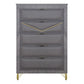 Symmetry - 5 Drawer Chest - Charcoal