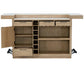 Escape - Dining Bar With Stone Top - Glazed Natural Oak / Vanilla Bean