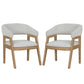 Escape - Barrel Dining Chair (Set of 2) - Glazed Natural Oak Mirage Mist