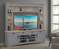 Americana Modern - TV Console with Hutch and LED Lights