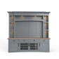 Americana Modern - TV Console with Hutch, Backpanel and LED Lights