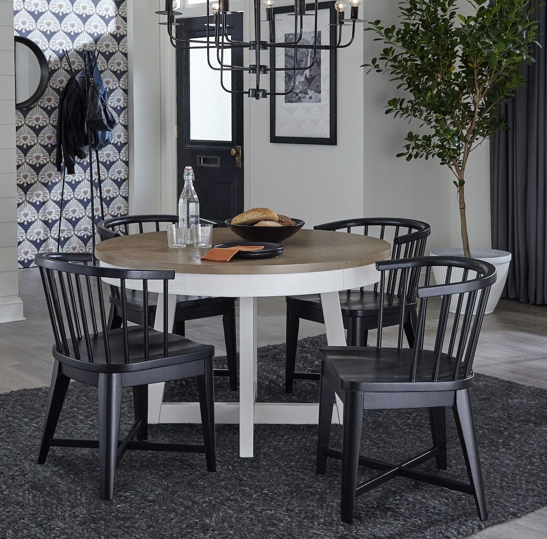 Americana Modern Dining - Dining Barrel Chair (Set of 2) - Black