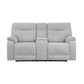 Chablis - Reclining Console Loveseat - Mist Gray