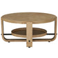 Escape - 3 Piece Occasional Table Set - Glazed Natural Oak / Black Metal Trim