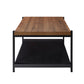 Linea - 3 Piece Occasional Set (1 Coffee & 2 End Tables) - Black / Brown