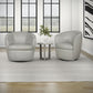 Barolo - 100% Italian Leather Swivel Club Chair (Set of 2)