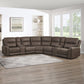 Gaia - 7 Piece P2 Power Sectional - Brown