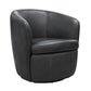 Barolo - 100% Italian Leather Swivel Club Chair (Set of 2)