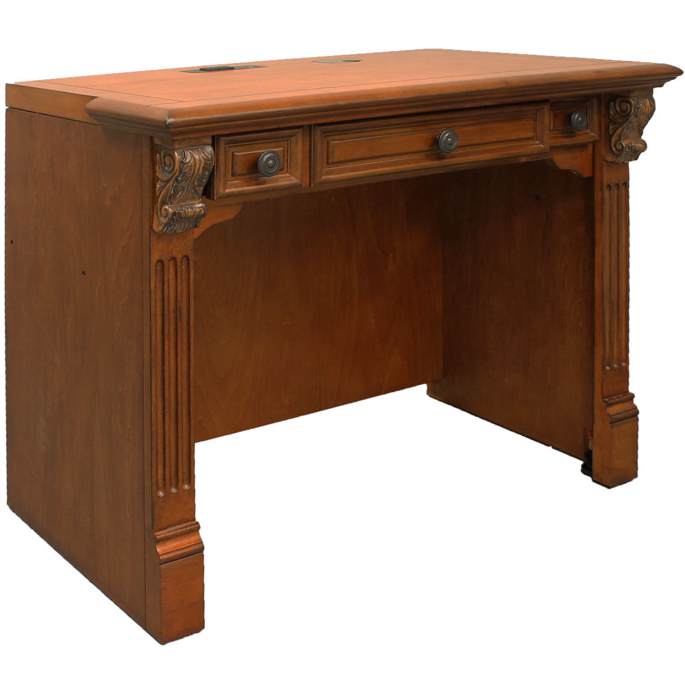 Huntington - Library Desk - Antique Vintage Pecan