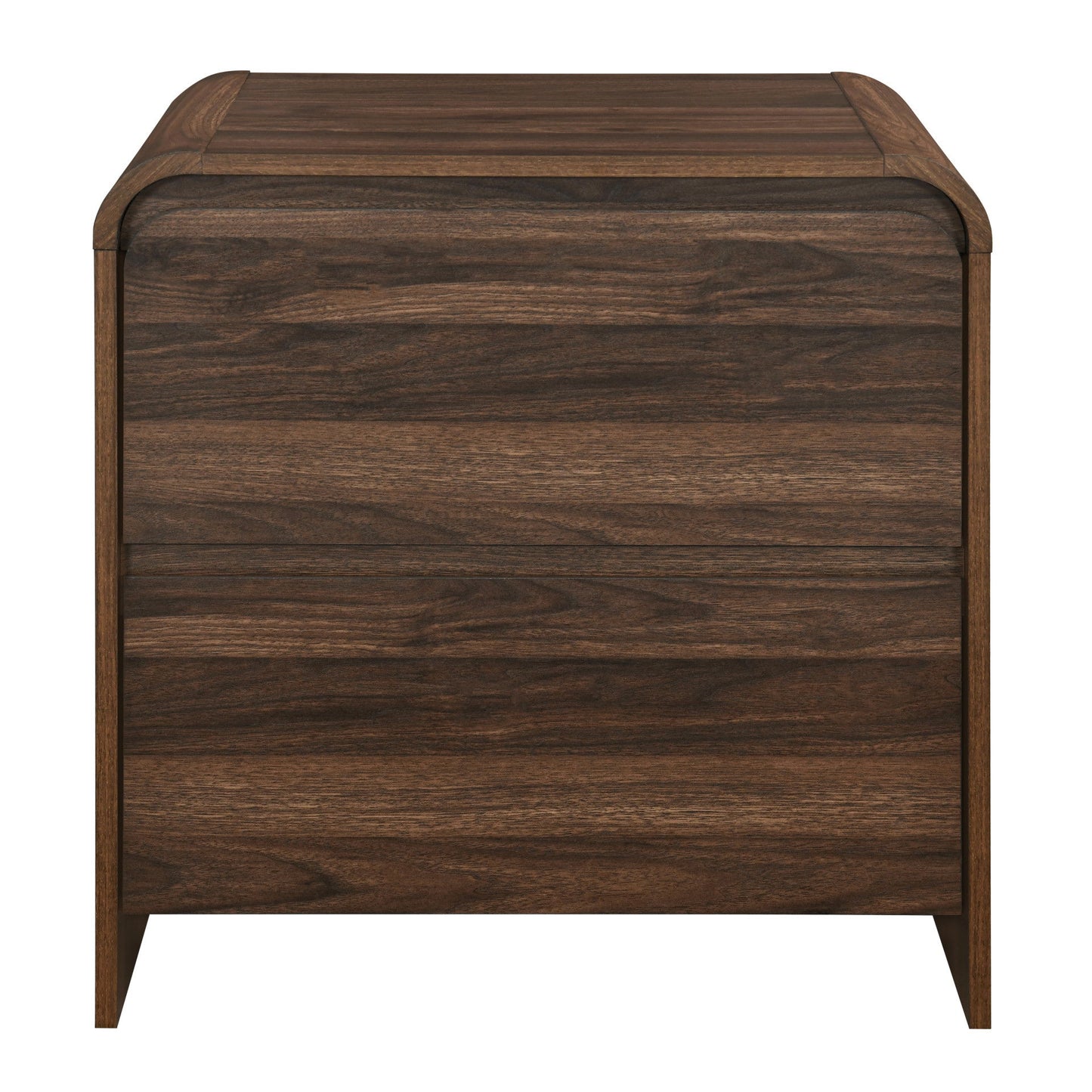 Mara - Two Drawer End Table / Bedside Table - Walnut