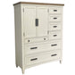 Americana Modern Bedroom - 7 Drawer Door Chest With Workstation - Cotton