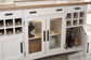 Americana Modern Dining - Buffet And Open Hutch With Quartz Insert - Cotton