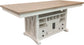 Americana Modern Dining - Island Counter-Height Extendable Dining Table - Cotton