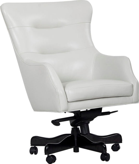 Dc#122 - Leather Desk Chair - Alabaster