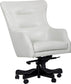 Dc#122 - Leather Desk Chair - Alabaster