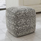 Nahara - Boucle Woven Square Pouf - Black