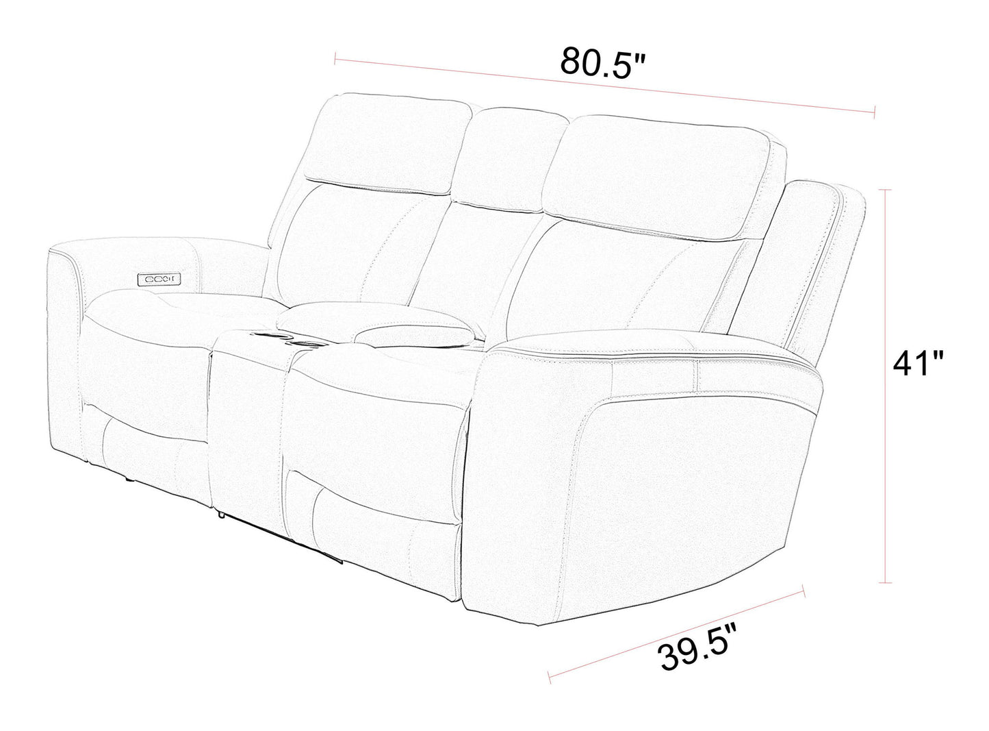 Calgary - Power Reclining Console Loveseat