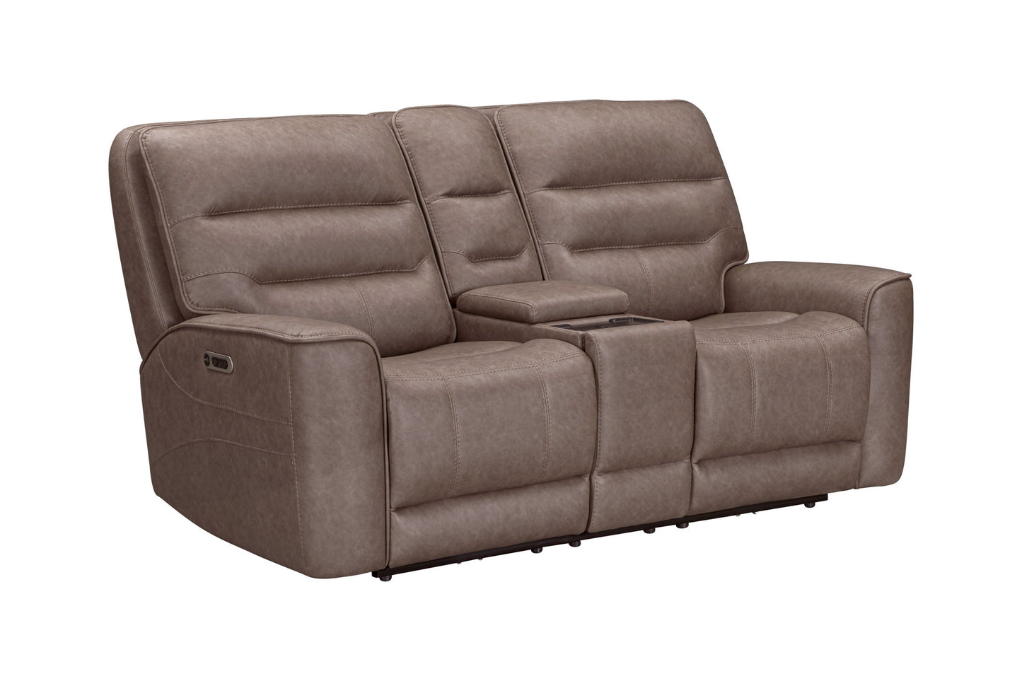 Lawson - Power Zero Gravity Tilt Console Loveseat P2 - Sydney Brunette