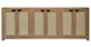 Escape - Console With Reversible Panel Doors - Glazed Natural Oak / Natural Cane