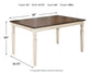 Whitesburg Rectangular Dining Room Table