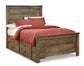Trinell  Panel Bed With 2 Storage Drawers