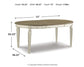 Realyn Oval Dining Room EXT Table