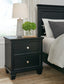 Lanolee California King Panel Bed with Mirrored Dresser, Chest and Nightstand