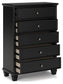 Lanolee California King Panel Bed with Mirrored Dresser, Chest and Nightstand