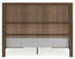 Cabalynn King Panel Bed with Storage with Mirrored Dresser and Chest