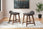 Lyncott Upholstered Barstool (2/CN) Charcoal/Brown