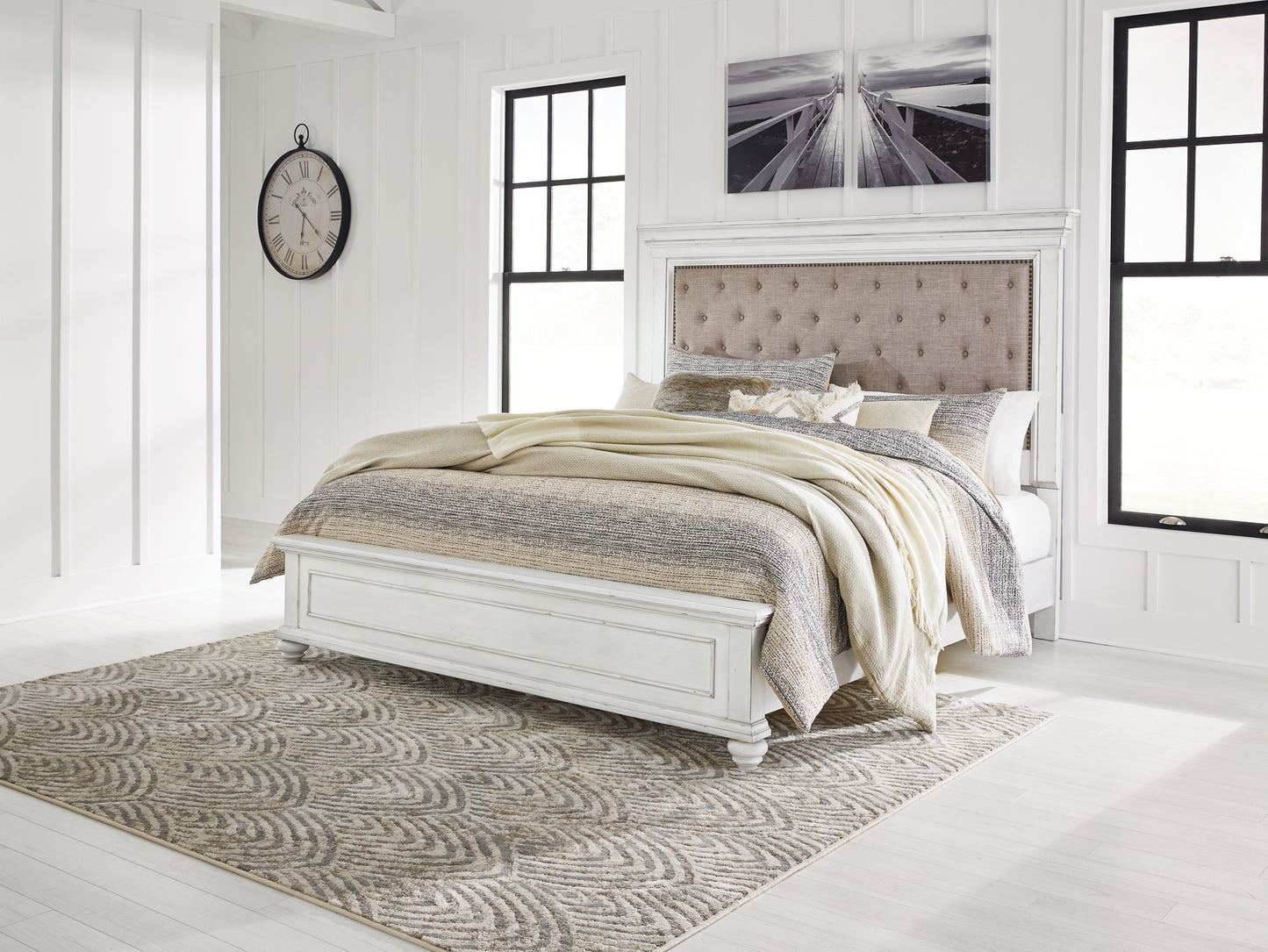 Kanwyn Queen Panel Bed, Dresser and Mirror