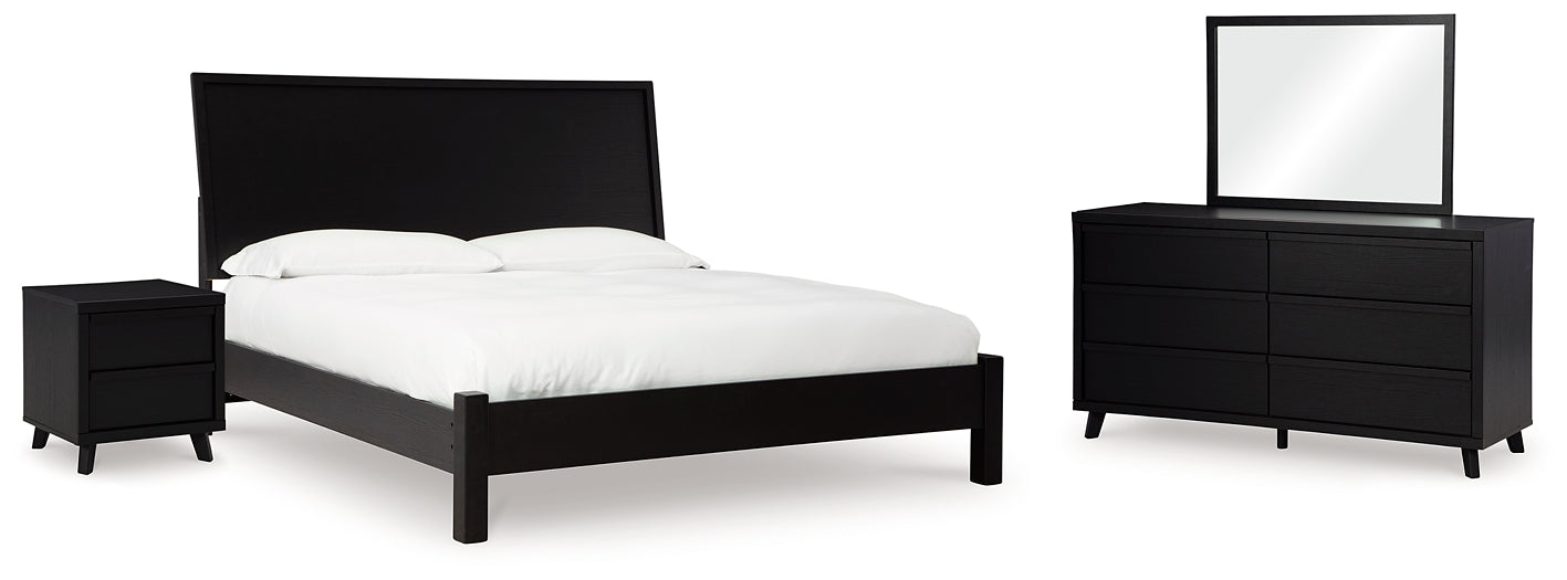 Danziar Queen Panel Bed, Dresser, Mirror and Nightstand