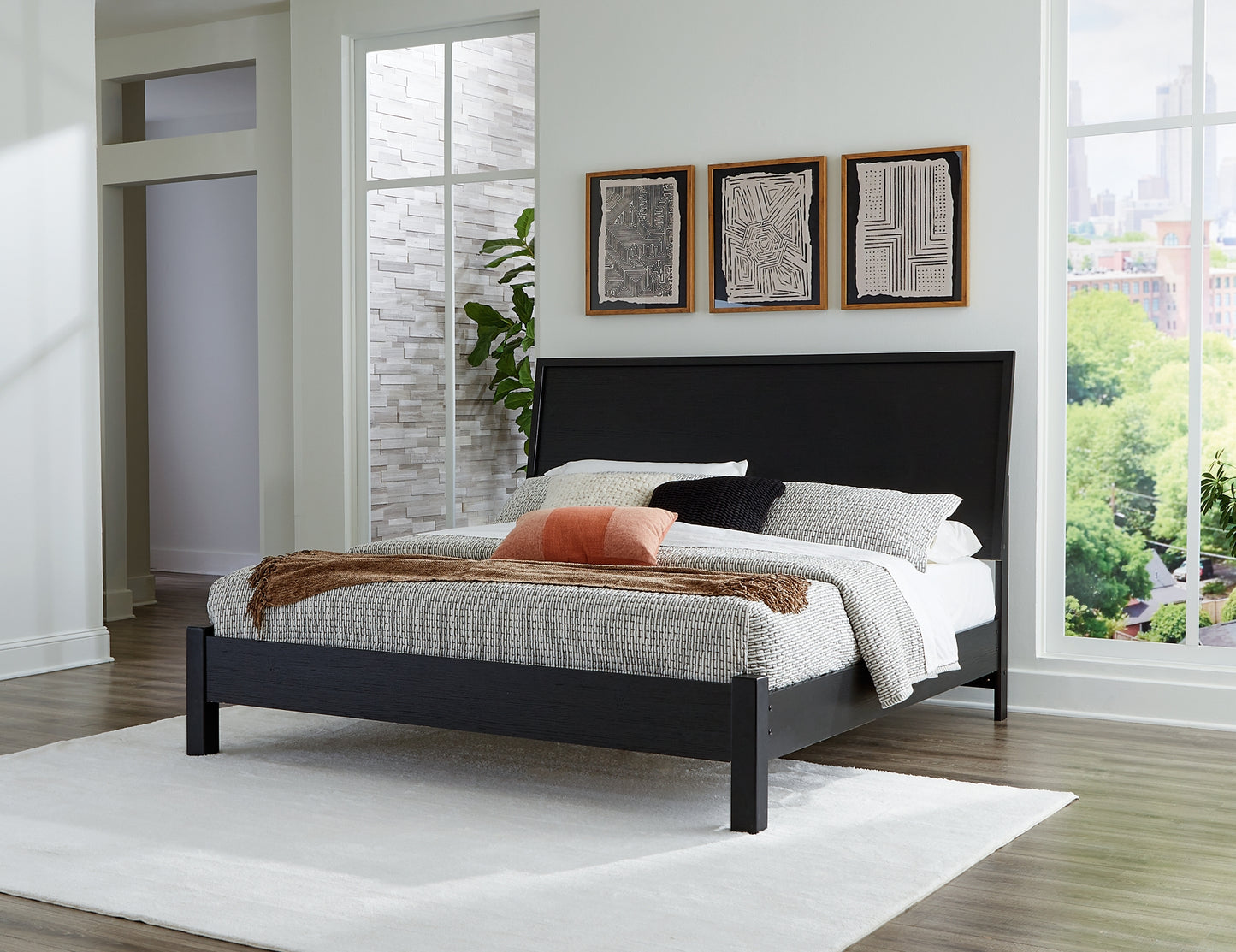 Danziar Queen Panel Bed, Dresser and Mirror