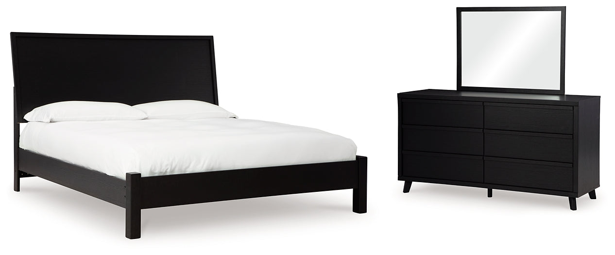Danziar Queen Panel Bed, Dresser and Mirror