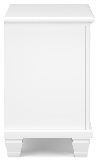 Fortman Twin Panel Bed with Mirrored Dresser and Nightstand