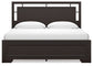 Covetown King Panel Bed with Mirrored Dresser