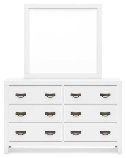 Binterglen King Panel Bed, Dresser, Mirror, Chest and Nightstand