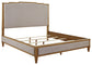 Sharlance King Upholstered Panel Bed, Dresser, Mirror and Nightstand