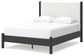Cadmori Queen Upholstered Panel Bed, Dresser, Mirror and Nightstand