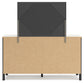 Cadmori Full Upholstered Panel Bed, Dresser, Mirror and Nightstand