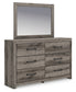 Graystorm Twin Panel Bed, Dresser, Mirror and Nightstand