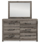 Graystorm Twin Panel Bed, Dresser, Mirror and Nightstand