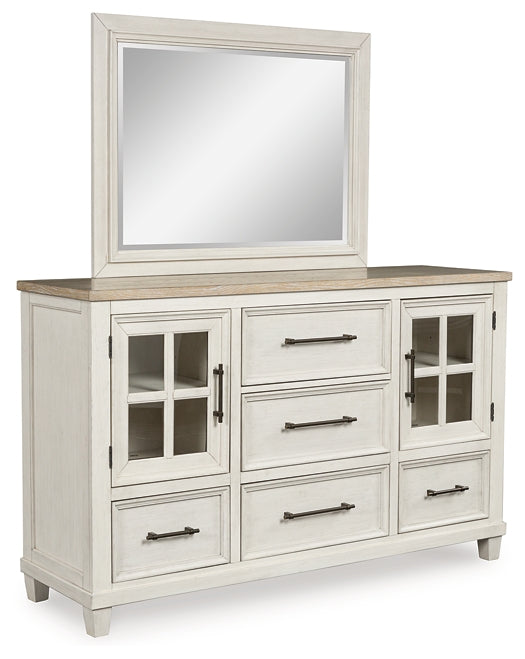 Shaybrock California King Panel Bed, Dresser and Mirror